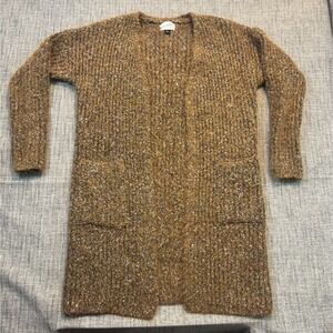 Universal Thread Brown Multicolor Open-Front Cardigan Women's Size Medium